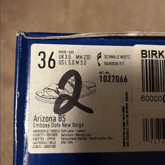 Birkenstock- Arizona BS, Emboss New Beige, 7 women QS - Picture 8 of 8